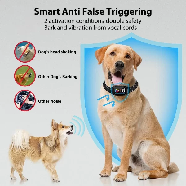Automatic Anti Bark Collar Dog Training Bark Stopper with 5 Adjustable Sensitivity Beep Vibration Shock Collar IP67 Waterproof - Image 6