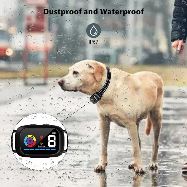 Automatic Anti Bark Collar Dog Training Bark Stopper with 5 Adjustable Sensitivity Beep Vibration Shock Collar IP67 Waterproof - Image 4