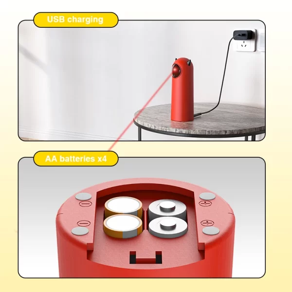 Automatic Cat Laser Toys Interactive Smart Teasing 360 Irregular Rotation Cat Exercise Sports Handheld Electronic Cat Toys - Image 5