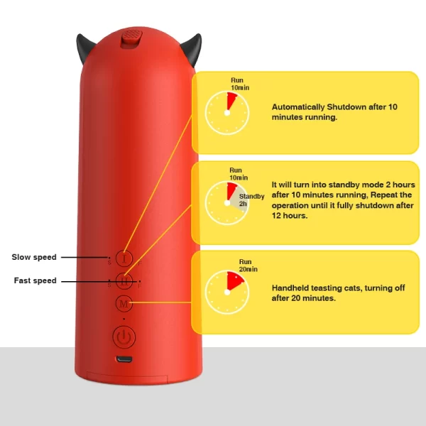 Automatic Cat Laser Toys Interactive Smart Teasing 360 Irregular Rotation Cat Exercise Sports Handheld Electronic Cat Toys - Image 6